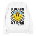 Kindergarten Teacher Hippie Smile Face Back School Women Crewneck Sweatshirt, novelty gifts, funny gifts Kindergarten Teacher Hippie Smile Face Back School Women Crewneck Sweatshirt, novelty gifts, funny gifts