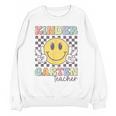 Kindergarten Teacher Team Hippie Smile Face Back To School Women Crewneck Sweatshirt, novelty gifts, funny gifts Kindergarten Teacher Team Hippie Smile Face Back To School Women Crewneck Sweatshirt, novelty gifts, funny gifts