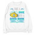 Librarian Teacher Dive Into A Good Book Reading Premium Tri-Blend Women Crewneck Sweatshirt, novelty gifts, funny gifts Librarian Teacher Dive Into A Good Book Reading Premium Tri-Blend Women Crewneck Sweatshirt, novelty gifts, funny gifts
