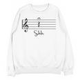 Music Notes Shirt Shh Quarter Fermata Teacher Women Crewneck Sweatshirt, novelty gifts, funny gifts