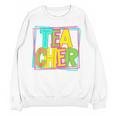 Neon Retro Teacher Cute Teacher Team New Teacher Back To Sch Women Crewneck Sweatshirt, novelty gifts, funny gifts Neon Retro Teacher Cute Teacher Team New Teacher Back To Sch Women Crewneck Sweatshirt, novelty gifts, funny gifts