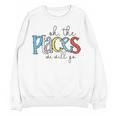 Oh The Places We Will Go Reading Day Book Lovers Teachers Women Crewneck Sweatshirt, novelty gifts, funny gifts Oh The Places We Will Go Reading Day Book Lovers Teachers Women Crewneck Sweatshirt, novelty gifts, funny gifts