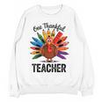 One Thankful Teacher Thanksgiving TurkeyCute Pencil Women Crewneck Sweatshirt, novelty gifts, funny gifts One Thankful Teacher Thanksgiving TurkeyCute Pencil Women Crewneck Sweatshirt, novelty gifts, funny gifts