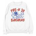 Pre-K Is Bananas Teacher Back To School Chaos Coordinator Women Crewneck Sweatshirt, novelty gifts, funny gifts Pre-K Is Bananas Teacher Back To School Chaos Coordinator Women Crewneck Sweatshirt, novelty gifts, funny gifts