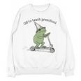 Pre K Grade Teacher Frog Back To School Preschool Women Crewneck Sweatshirt, novelty gifts, funny gifts