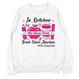 Pre-k Teacher In October We Wear Pink Breast Cancer Women Crewneck Sweatshirt, novelty gifts, funny gifts Pre-k Teacher In October We Wear Pink Breast Cancer Women Crewneck Sweatshirt, novelty gifts, funny gifts