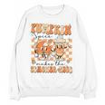 Pumpkin Spice Makes The Teacher Nice Teacher Graduation Women Crewneck Sweatshirt, novelty gifts, funny gifts