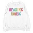 READING ROCKS English Teacher ELA ABCD Read Star Kinder Women Crewneck Sweatshirt, novelty gifts, funny gifts READING ROCKS English Teacher ELA ABCD Read Star Kinder Women Crewneck Sweatshirt, novelty gifts, funny gifts