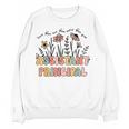 Retro Floral Assistant Principal Shirt For Teachers Day Women Crewneck Sweatshirt, novelty gifts, funny gifts