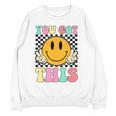 You Got This Retro Smile Motivational Testing Day Teacher Women Crewneck Sweatshirt, novelty gifts, funny gifts