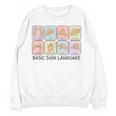 Basic Sign Language Speech Pathology Aac Sped Teacher Women Crewneck Sweatshirt, novelty gifts, funny gifts Basic Sign Language Speech Pathology Aac Sped Teacher Women Crewneck Sweatshirt, novelty gifts, funny gifts