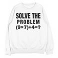 Solve The Problem 9×74 Math Teacher Women Crewneck Sweatshirt, novelty gifts, funny gifts