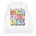 Soul Bleach Teacher Staff First Day Of School Last Hugs & High Fives Lunch Lady Vibes Blue Classic Fit Women Crewneck Sweatshirt, novelty gifts, funny gifts Soul Bleach Teacher Staff First Day Of School Last Hugs & High Fives Lunch Lady Vibes Blue Classic Fit Women Crewneck Sweatshirt, novelty gifts, funny gifts