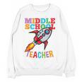 Space Middle School Teacher Back To School Men Women Kids Women Crewneck Sweatshirt, novelty gifts, funny gifts Space Middle School Teacher Back To School Men Women Kids Women Crewneck Sweatshirt, novelty gifts, funny gifts