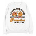 I Teach The Cutest Pumpkins In The Patch Halloween Teacher For Men Women Kids Women Crewneck Sweatshirt, novelty gifts, funny gifts