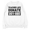 Teacher Life Jail Inmate Prisoner Halloween Costume Women Crewneck Sweatshirt, novelty gifts, funny gifts Teacher Life Jail Inmate Prisoner Halloween Costume Women Crewneck Sweatshirt, novelty gifts, funny gifts