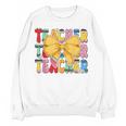 Teacher Pencil Coquette Bow Back To School Teacher Women Crewneck Sweatshirt, novelty gifts, funny gifts Teacher Pencil Coquette Bow Back To School Teacher Women Crewneck Sweatshirt, novelty gifts, funny gifts
