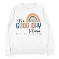 Teacher Of Visually Impaired Braille A Good Day To Learn Women Crewneck Sweatshirt, novelty gifts, funny gifts