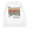 Thankful Teacher Thanksgiving Fall Pumpkin Turkey Women Crewneck Sweatshirt, novelty gifts, funny gifts Thankful Teacher Thanksgiving Fall Pumpkin Turkey Women Crewneck Sweatshirt, novelty gifts, funny gifts