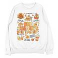 Thanksgiving One Thankful Art Teacher Fall Groovy Men Women Women Crewneck Sweatshirt, novelty gifts, funny gifts