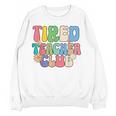 Tired Teachers Club Groovy Teachers Back To School Women Crewneck Sweatshirt, novelty gifts, funny gifts Tired Teachers Club Groovy Teachers Back To School Women Crewneck Sweatshirt, novelty gifts, funny gifts