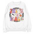 Trick Or Teach Retro Groovy Halloween Teacher Women Crewneck Sweatshirt, novelty gifts, funny gifts Trick Or Teach Retro Groovy Halloween Teacher Women Crewneck Sweatshirt, novelty gifts, funny gifts
