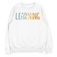 Vintage Play Is Learning Back To School Toddler Teacher Women Crewneck Sweatshirt, novelty gifts, funny gifts