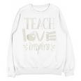 Vintage Teach Love Inspire Red For Ed Teacher Supporter Men Women Girls Kids Women Crewneck Sweatshirt, novelty gifts, funny gifts