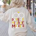 100 Days Of Mischief Managed Teacher Kid 100th Day Of School Women's Sweatshirt Back Print Sand