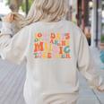100 Days Of School Music Teacher Women's Sweatshirt Back Print Sand 100 Days Of School Music Teacher Women's Sweatshirt Back Print Sand