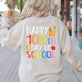 100 Days Of School Teacher And Student Women's Sweatshirt Back Print Sand