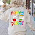 100th Day Of School Teachers Kids Girls Child Happy 100 Days Women's Sweatshirt Back Print Sand 100th Day Of School Teachers Kids Girls Child Happy 100 Days Women's Sweatshirt Back Print Sand