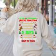 12 Days Of Teaching Special Education IEPS SPED Teacher Xmas Women's Sweatshirt Back Print Sand