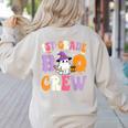 1st Grade Boo Crew Spooky First Grade Halloween Teacher Women's Sweatshirt Back Print Sand