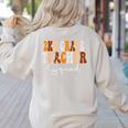 2nd Grade Teacher Squad Cute Women Groovy Fall Autumn Lovers Women's Sweatshirt Back Print Sand 2nd Grade Teacher Squad Cute Women Groovy Fall Autumn Lovers Women's Sweatshirt Back Print Sand