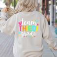 3rd Grade Team Pencil Teacher Student Back To School Girls Women's Sweatshirt Back Print Sand