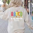 4th Grade Rocks ABCD Back To School Rock Teachers Women's Sweatshirt Back Print Sand 4th Grade Rocks ABCD Back To School Rock Teachers Women's Sweatshirt Back Print Sand