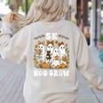 5K Boo Crew Halloween Teacher K5 Floral Ghost Trick Or Teach Women's Sweatshirt Back Print Sand 5K Boo Crew Halloween Teacher K5 Floral Ghost Trick Or Teach Women's Sweatshirt Back Print Sand