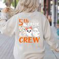5th Grade Boo Crew Teachers Students Ghost Halloween Women's Sweatshirt Back Print Sand