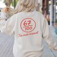 6 7 Brainrot Elementary Teacher Meme 67 Six Seven Women's Sweatshirt Back Print Sand 6 7 Brainrot Elementary Teacher Meme 67 Six Seven Women's Sweatshirt Back Print Sand