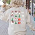 67 Santa Tree Math Teacher Christmas Xmas Humor Women's Sweatshirt Back Print Sand
