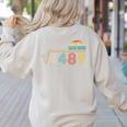 67 Vintage Meme Square Root 4489 Slang Math Teacher Women's Sweatshirt Back Print Sand
