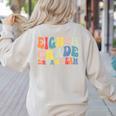 8th Grade Dream Team Teachers Boys Kids Retro Back To School Women's Sweatshirt Back Print Sand 8th Grade Dream Team Teachers Boys Kids Retro Back To School Women's Sweatshirt Back Print Sand