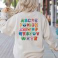 ABC Cute Monster Alphabet Halloween Teacher Costume Kids Women's Sweatshirt Back Print Sand