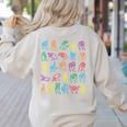 ABC Sign Language Chart Teacher Hand Letter Alphabet ASL Women's Sweatshirt Back Print Sand ABC Sign Language Chart Teacher Hand Letter Alphabet ASL Women's Sweatshirt Back Print Sand