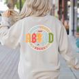ABCD 3rd Grade Rocks Pencil Lightning Teachers Rock Boys Women's Sweatshirt Back Print Sand ABCD 3rd Grade Rocks Pencil Lightning Teachers Rock Boys Women's Sweatshirt Back Print Sand