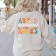 ABCD Kindergarten Rocks Back To School Teacher Kindergarten Women's Sweatshirt Back Print Sand