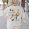 ABCs Alphabet Halloween Learning Kindergarten Teachers Women's Sweatshirt Back Print Sand ABCs Alphabet Halloween Learning Kindergarten Teachers Women's Sweatshirt Back Print Sand
