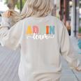Admin Team Back To School Teachers Students Admin Squad Women's Sweatshirt Back Print Sand Admin Team Back To School Teachers Students Admin Squad Women's Sweatshirt Back Print Sand