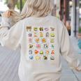 Alphabet Animals Back To School Pre-K Kindergarten Teacher Women's Sweatshirt Back Print Sand Alphabet Animals Back To School Pre-K Kindergarten Teacher Women's Sweatshirt Back Print Sand